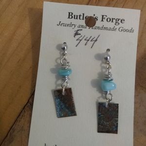 Butler's Forge Handmade Semi Precious Gemstone Drop Earrings NWT